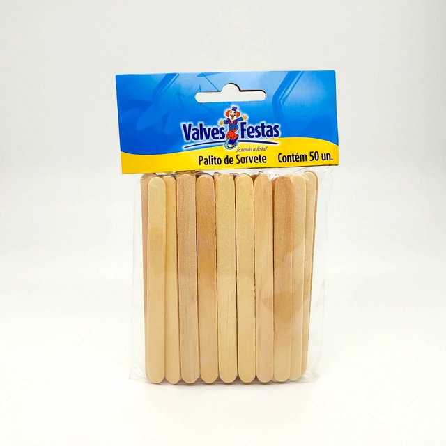 Palito De Sorvete Valves Festas 50u