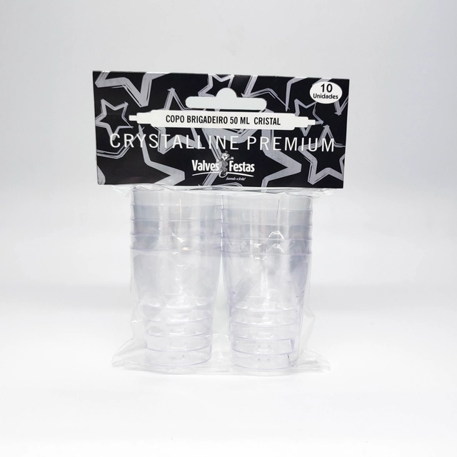 Copo Brigadeiro Valves Festas Cristal 50mlx10u