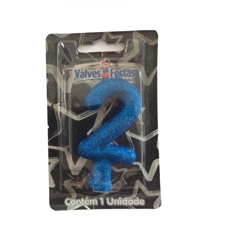 Vela Super Gliter Azul N2