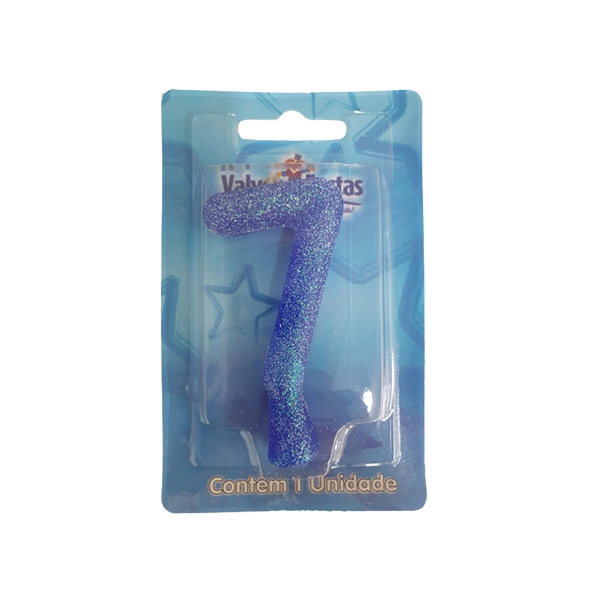 Vela Super Numero Azul N 07