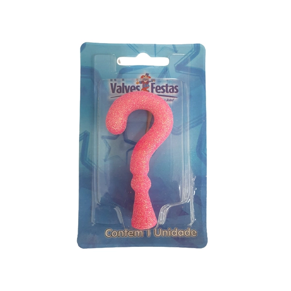 Vela Super Numero Interrogação Rosa