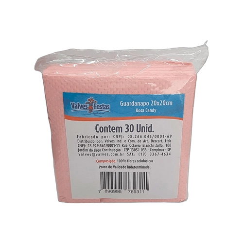 Guard.valves Festas Rosa Candy 20x20cm 30un