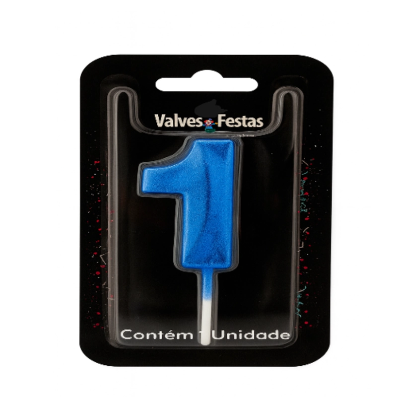 Vela Valves Mini Metalizada Azul N.1