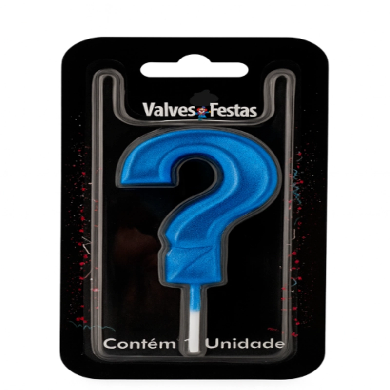 Vela Valves Metalizada Interrogacao Azul