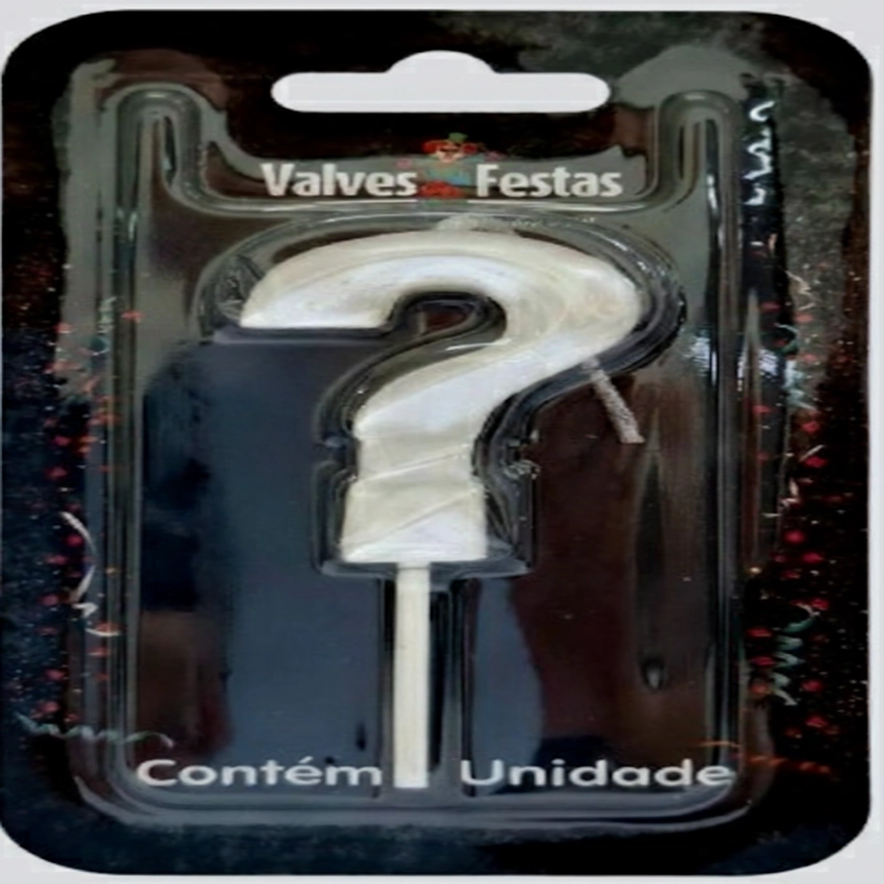 Vela Valves Mini 3d Metalizada Interrogacao Perola