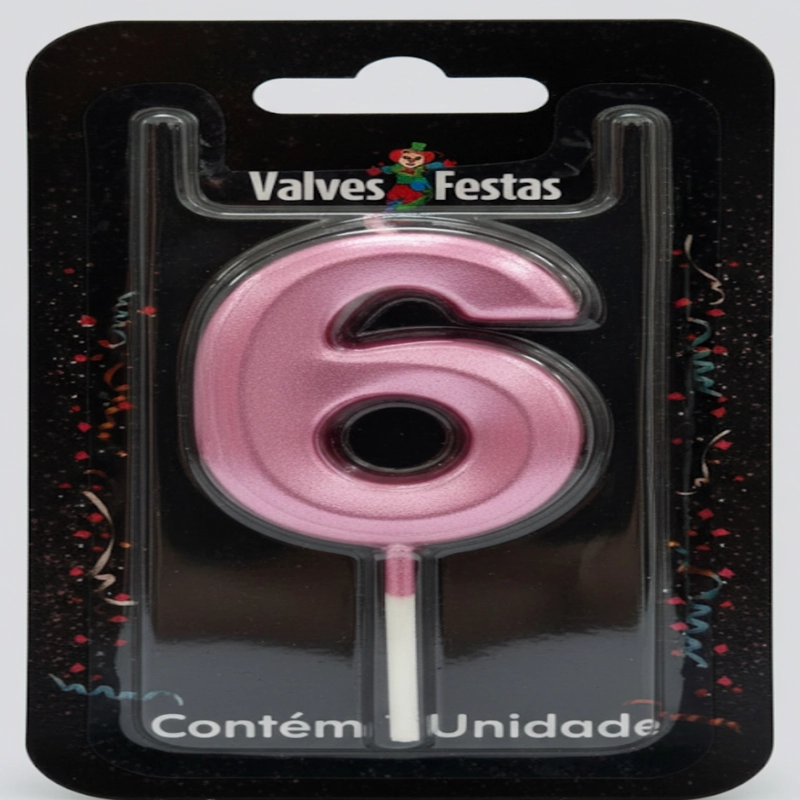 Vela Valves Metalizada Rosa N6