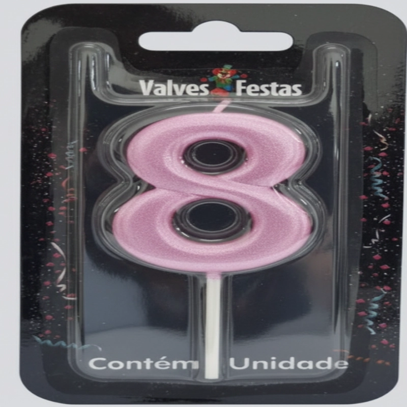 Vela Valves Metalizada Rosa N8