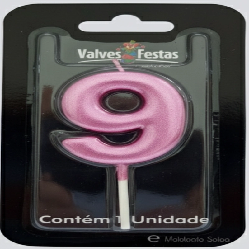Vela Valves Metalizada Rosa N9