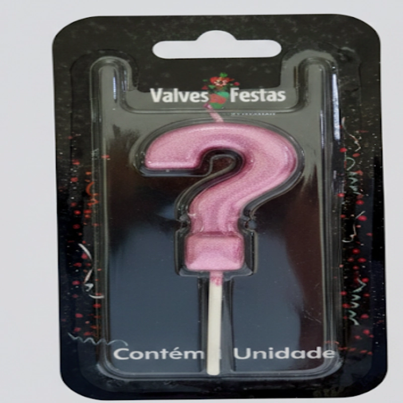 Vela Valves Metalizada Interrogacao Rosa