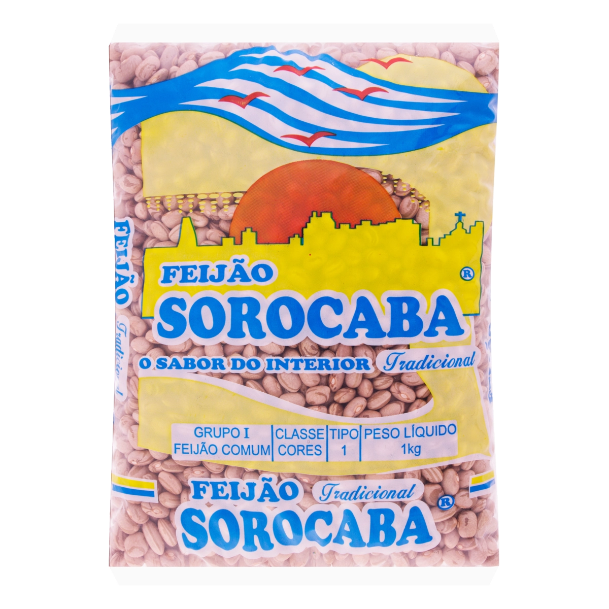 Feijão Carioca Tipo 1 Tradicional Sorocaba Pacote 1kg