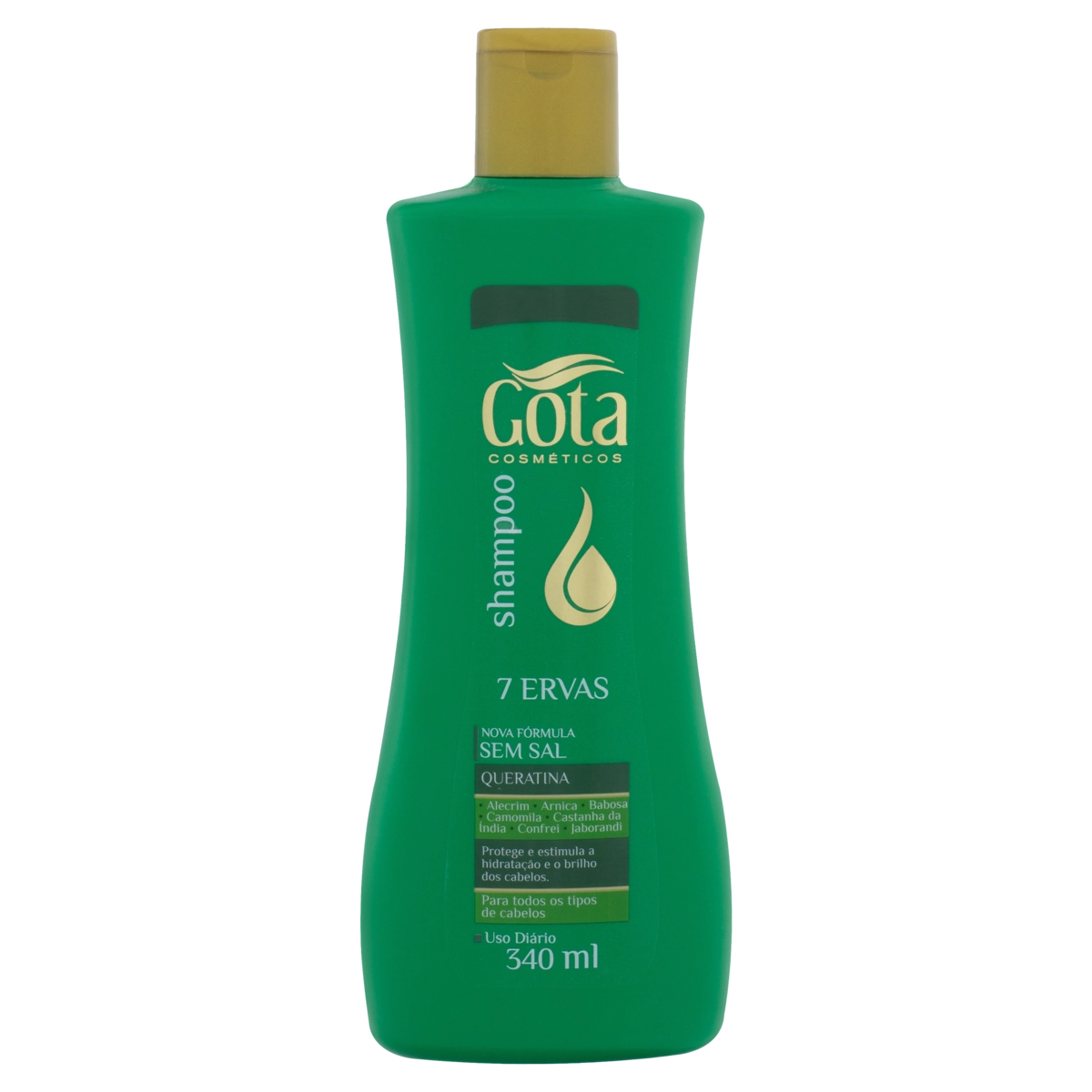 Shampoo Gota Cosméticos 7 Ervas Frasco 340ml