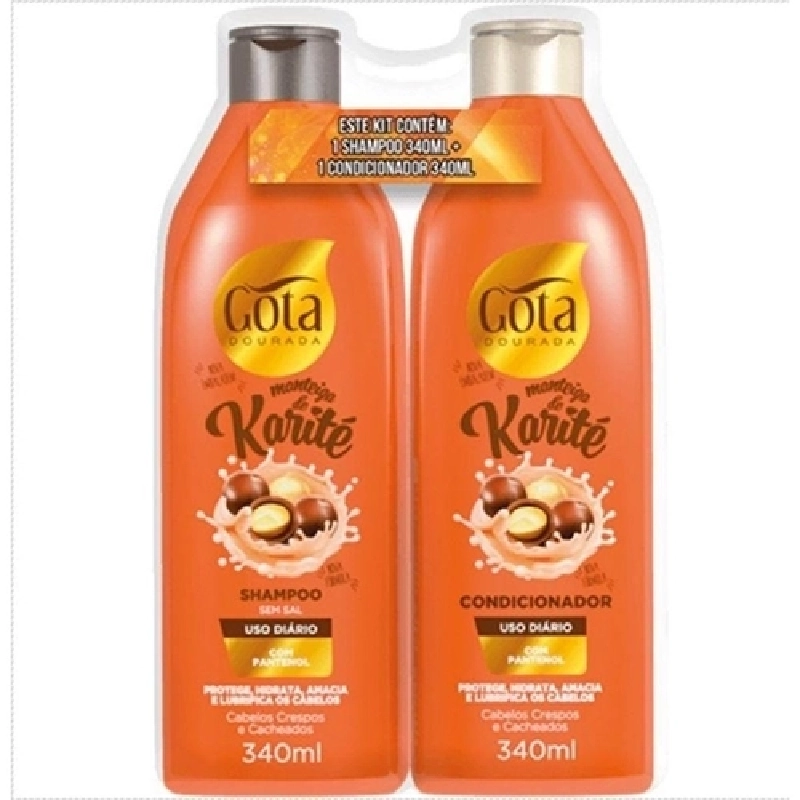 Kit Shampoo Condicionador G Dourada M/karite