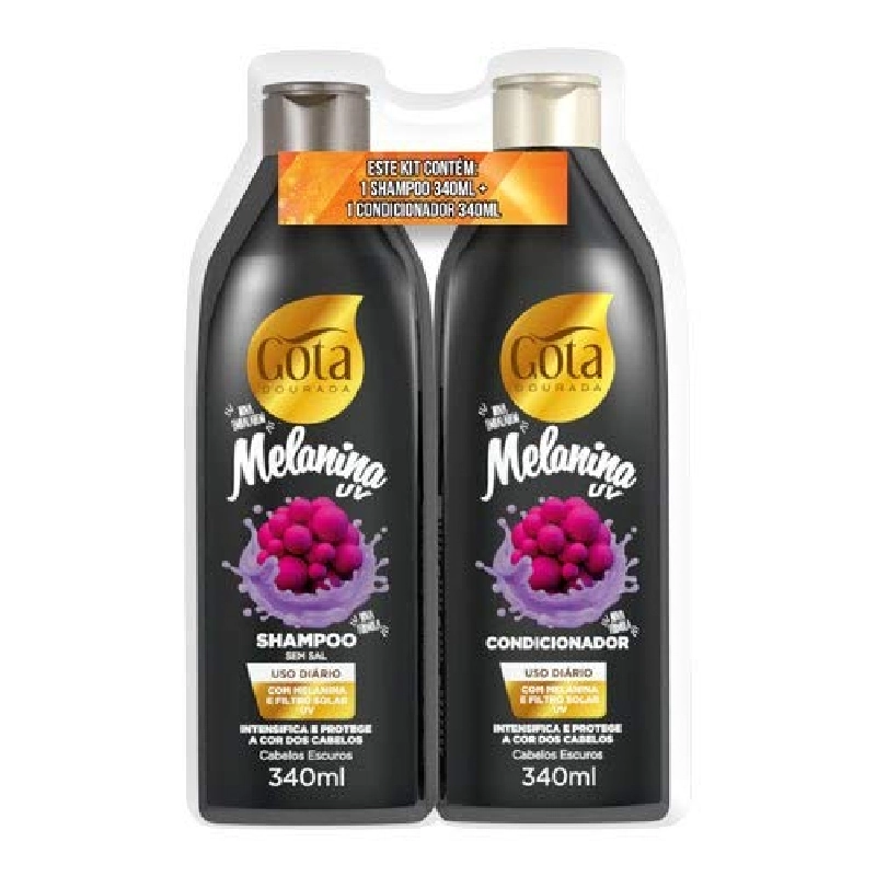 Kit Shampoo Condicionador G Dourada Melanina
