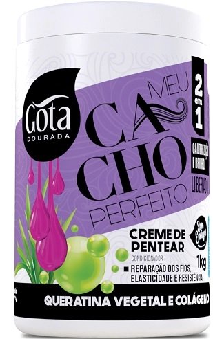 Cr Pent Gota Dourada Meu Cacho Perfeito 1k Queratina Vegetal/colageno