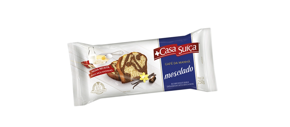 Bolo Mesclado Baunilha E Chocolate Casa Suíça Pacote 250g