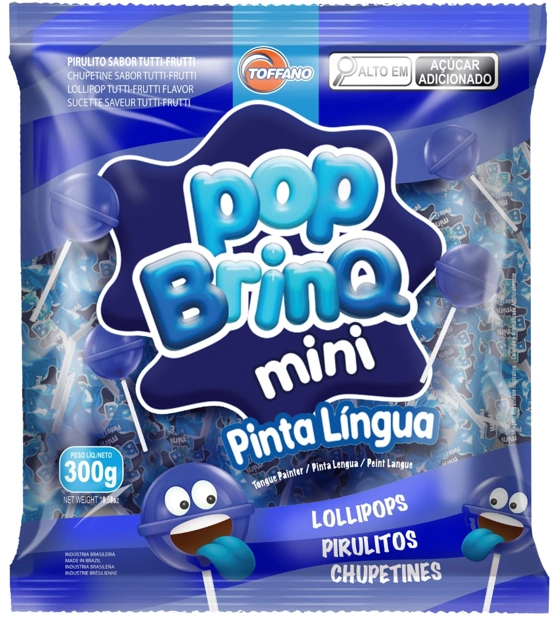 Pirulito Toffano Pop Brinq P Lingua 50un