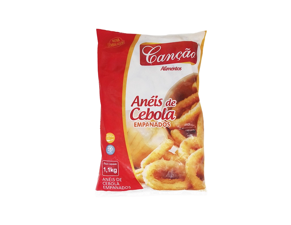 Aneis De Cebola Empanados 1100g Cancao Alimentos
