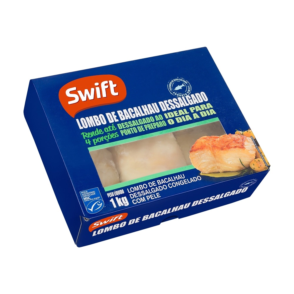 Lombos De Bacalhau Dessalgado Swift 1kg