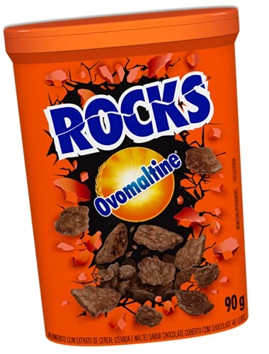 Flocos De Cereais Chocolate Cobertura Chocolate Ao Leite Ovomaltine Rocks Pote 90g