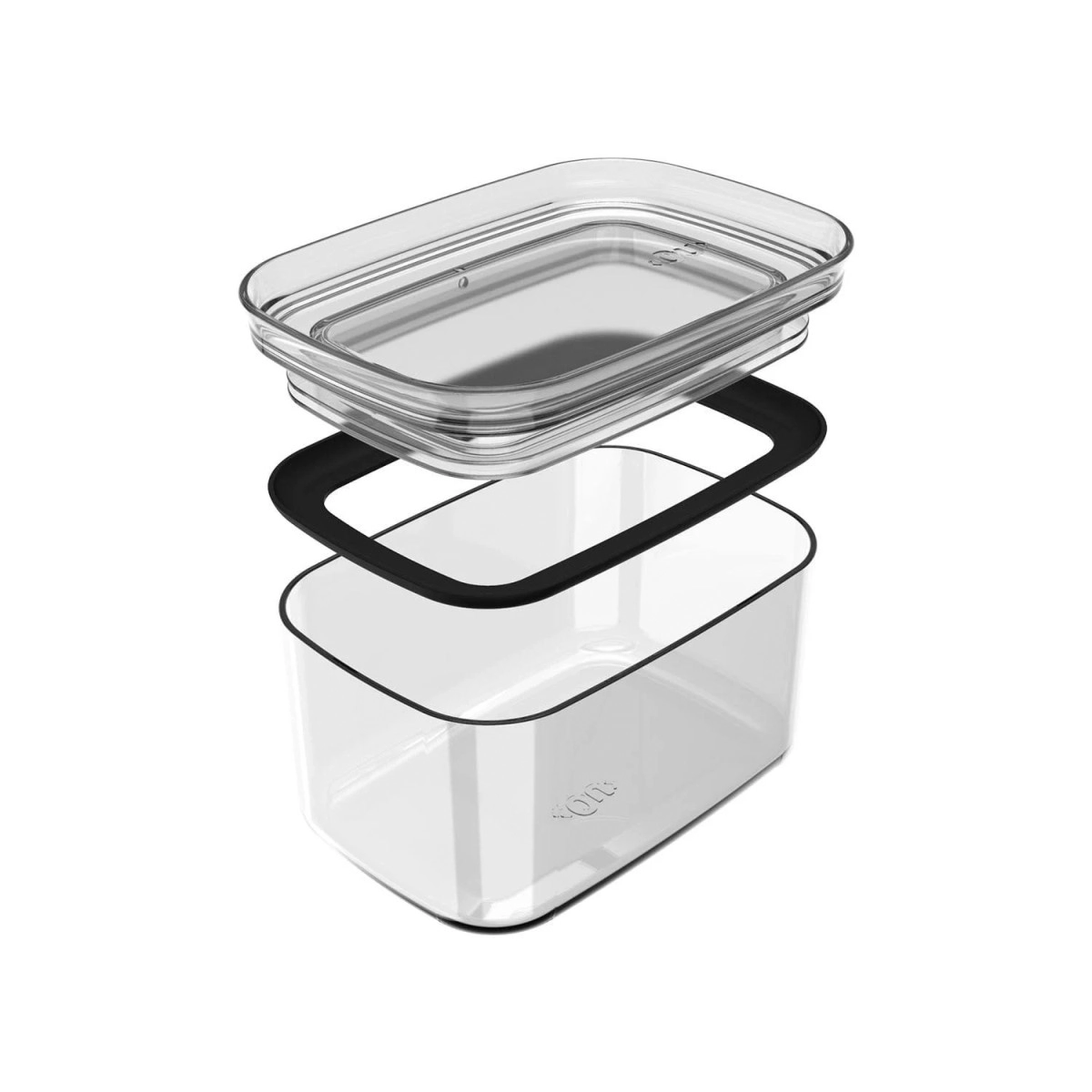 Pote Hermético Acrílico Organizador Natural Retangular 0,65l <ou>
