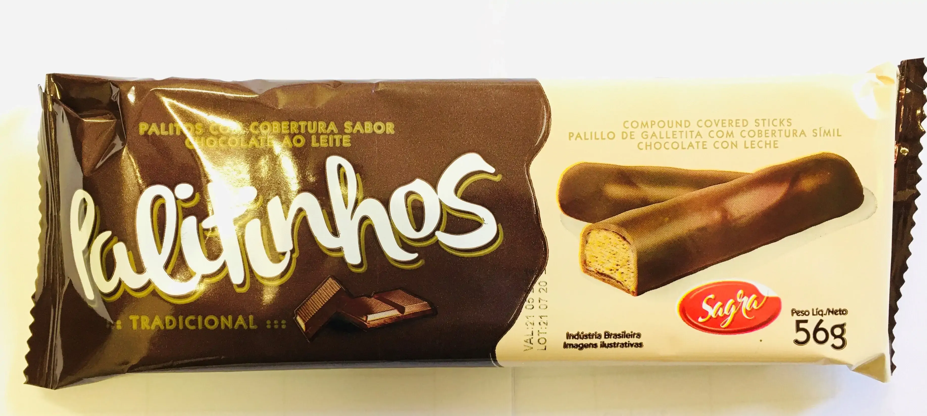Biscoito Chelke Palitos Chocolate