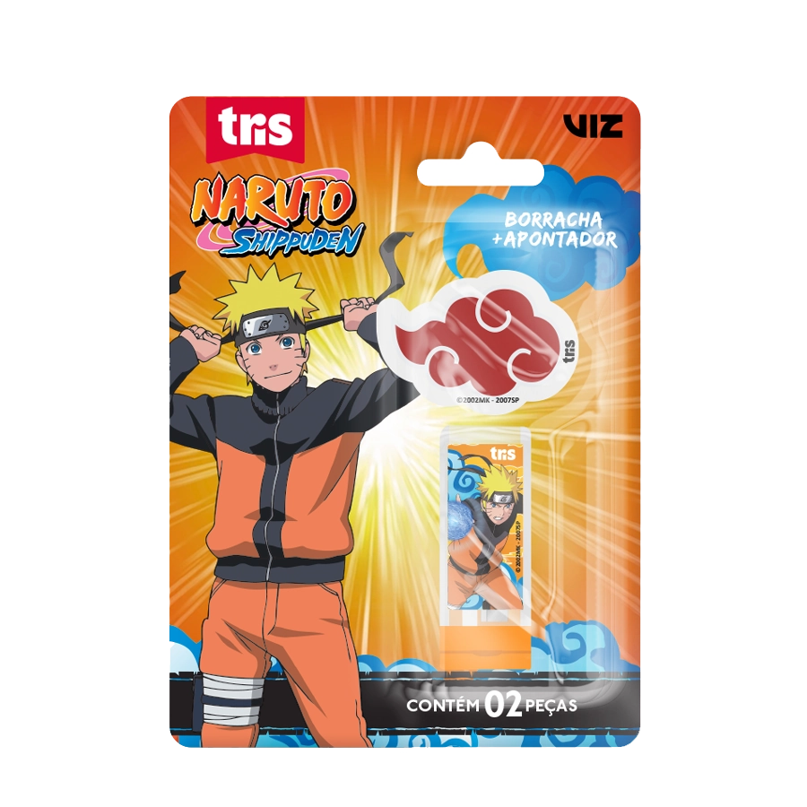 Apontador Borracha Naruto 2pcs 609928 Summit