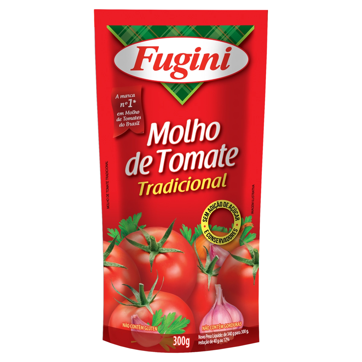 Molho De Tomate Tradicional Fugini Sachê 300g
