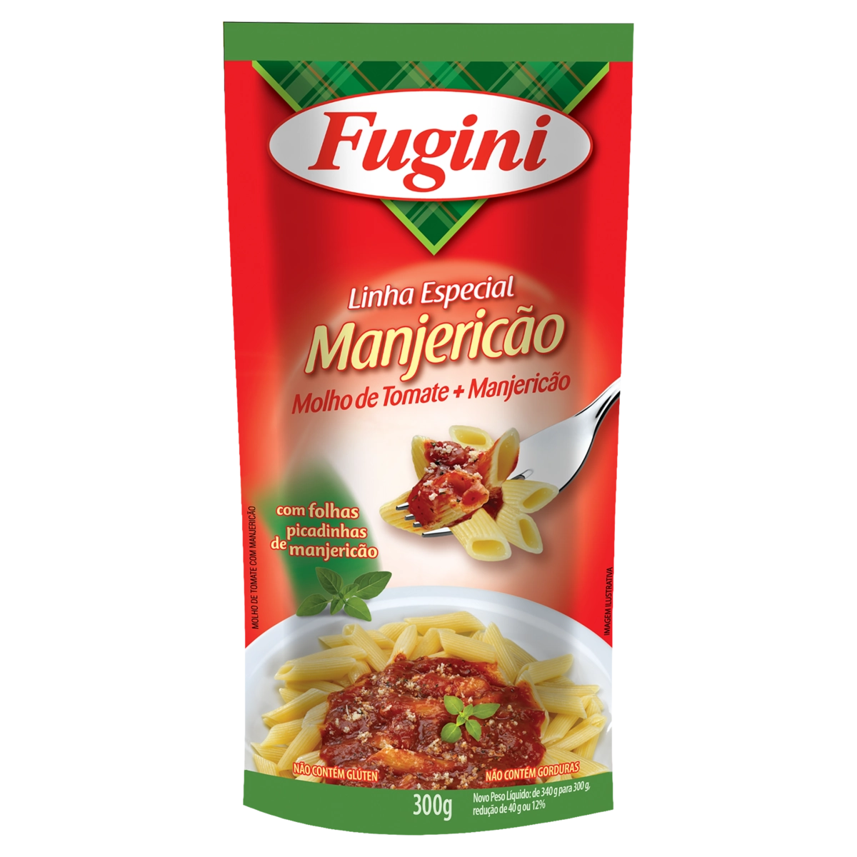 Molho De Tomate Manjericão Fugini Especial Sachê 300g
