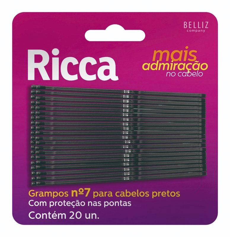 Grampo Ricca N 7 Cab Pretos 20unidade