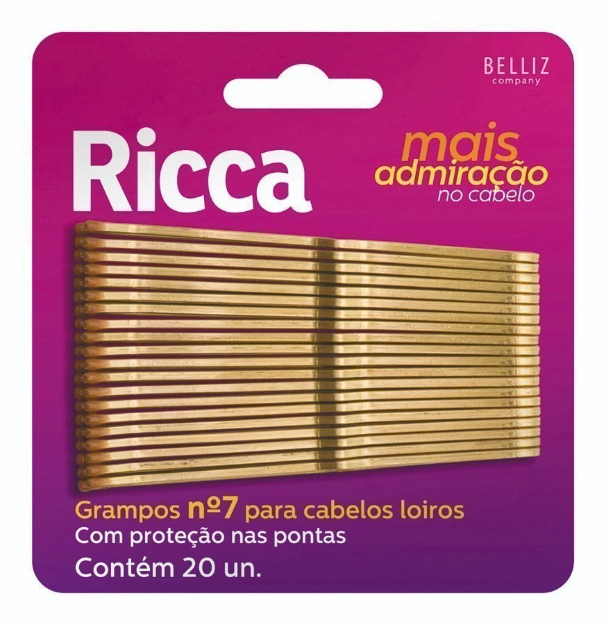 Grampos P/cab Loiro N 7 Ricca Re343