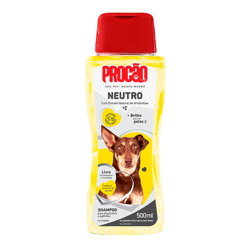 Shampoo Para Cães E Gatos Perfumado Neutro Procão Frasco 500ml