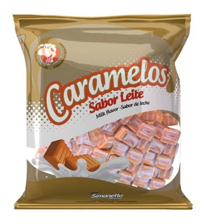 Bala Simonetto 140gr Caramelo Leite