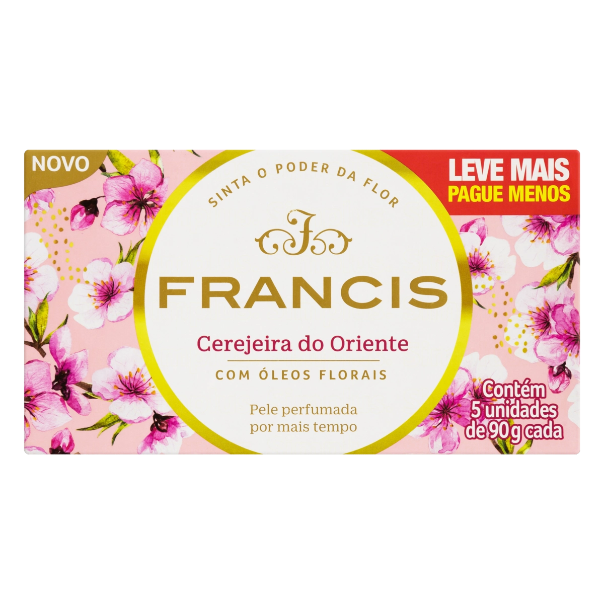 Pack Sabonete Barra Vegetal Cerejeira E Ylang Francis Caixa 5 Unidades 90g Cada Leve Mais Pague Meno