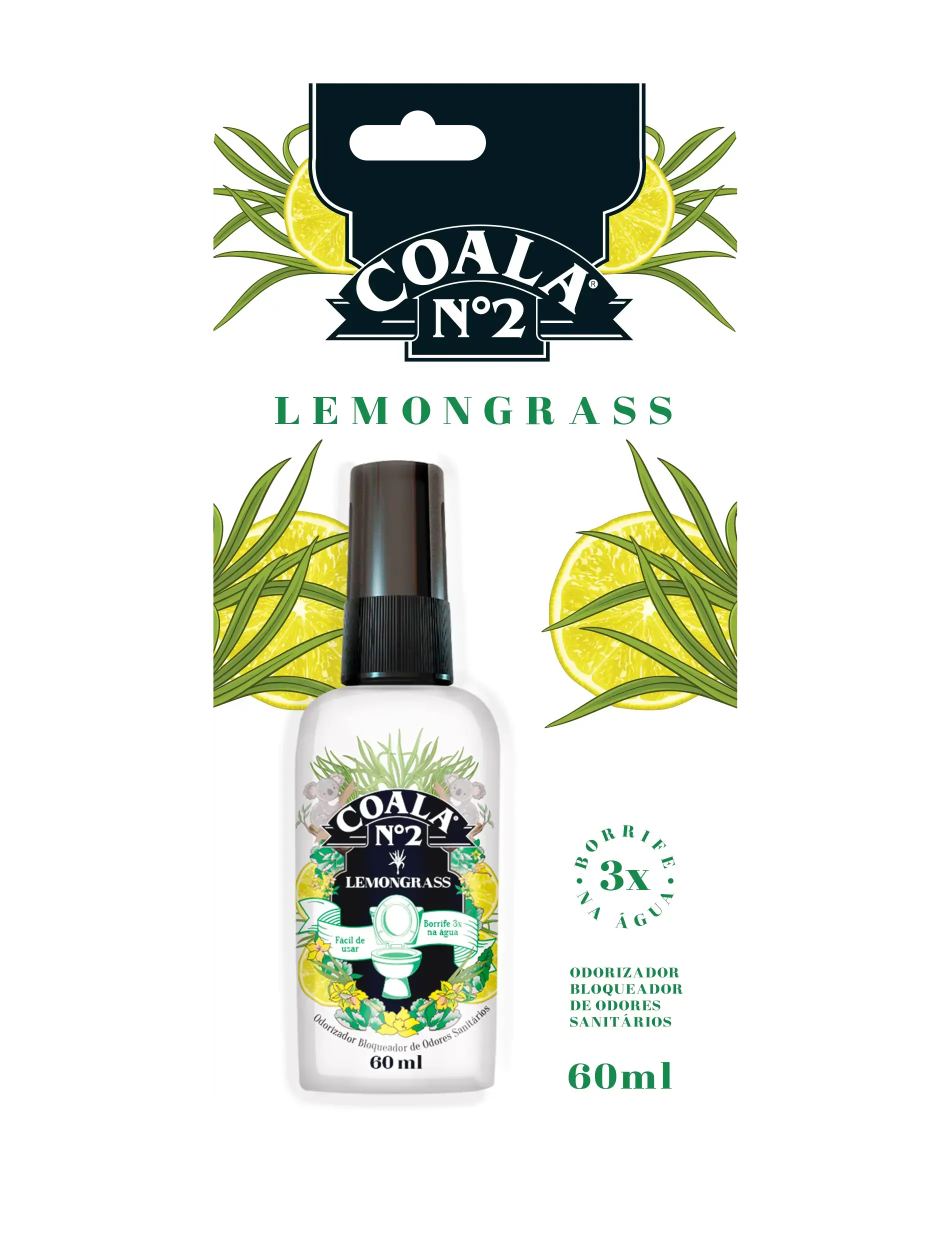 Odorizador Sanitário Spray Lemongrass Coala N 2 60ml