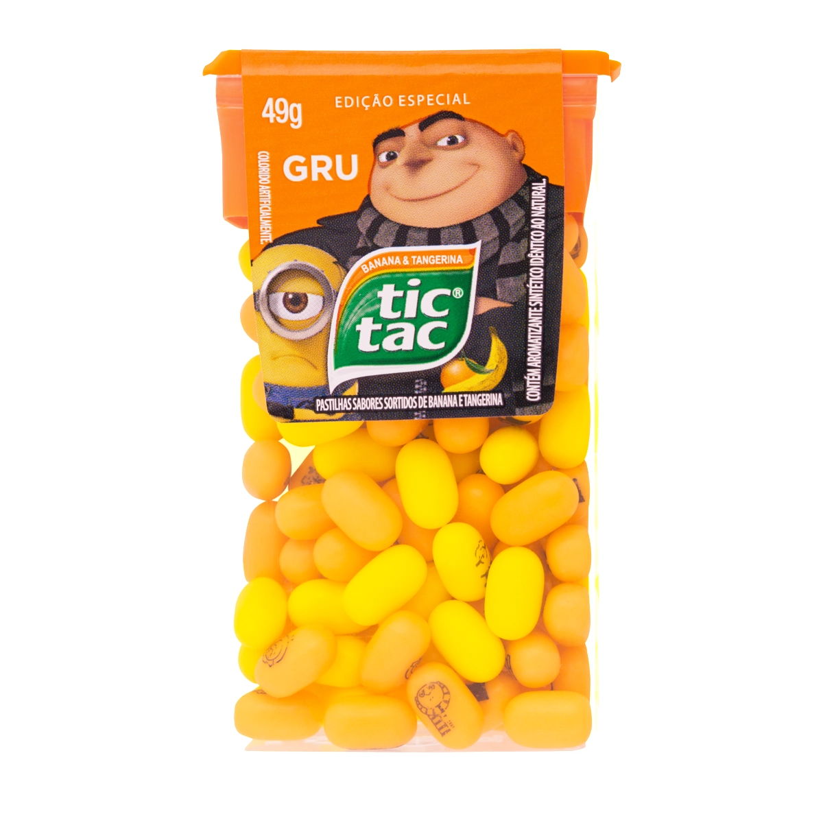 Pastilha Banana E Tangerina Gru Tic Tac Meu Malvado Favorito 3 Caixa 49g