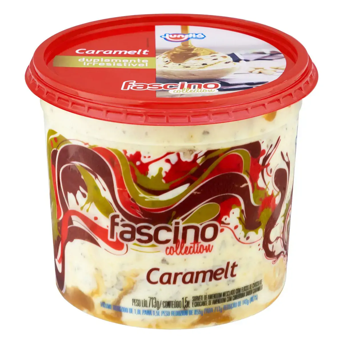Sorvete Caramelt Jundiá Fascino Collection Pote 1,5l