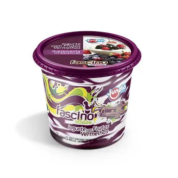 Sorvete Iogurte Cobertura Frutas Vermelhas Jundiá Fascino Collection Pote 1,5l