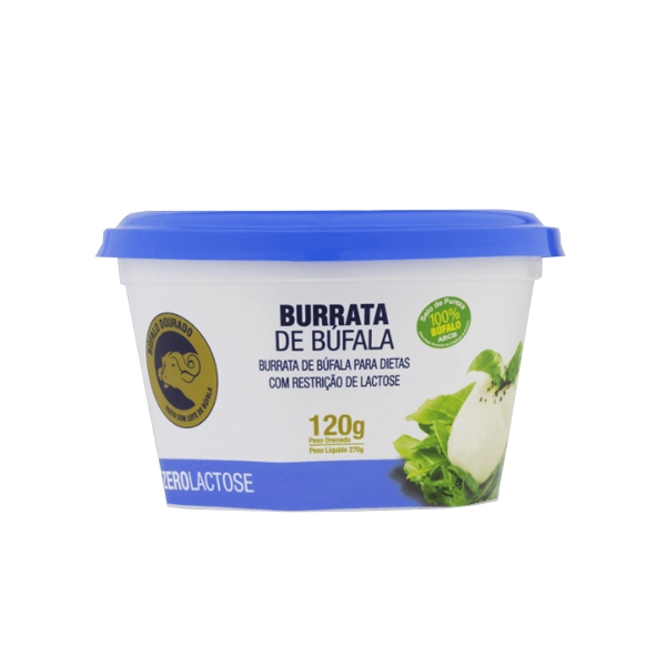 Queijo Burrata De Búfala Zero Lactose Búfalo Dourado 120g