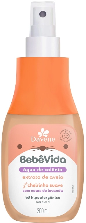 Agua Colonia Bebe Vida 200ml Extrato De Aveia