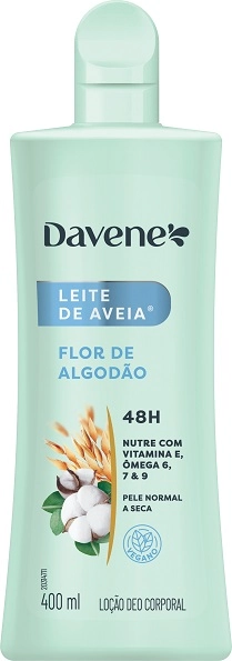 Hidr Corporal Leite De Aveia Davene 400ml Flor De Algodao