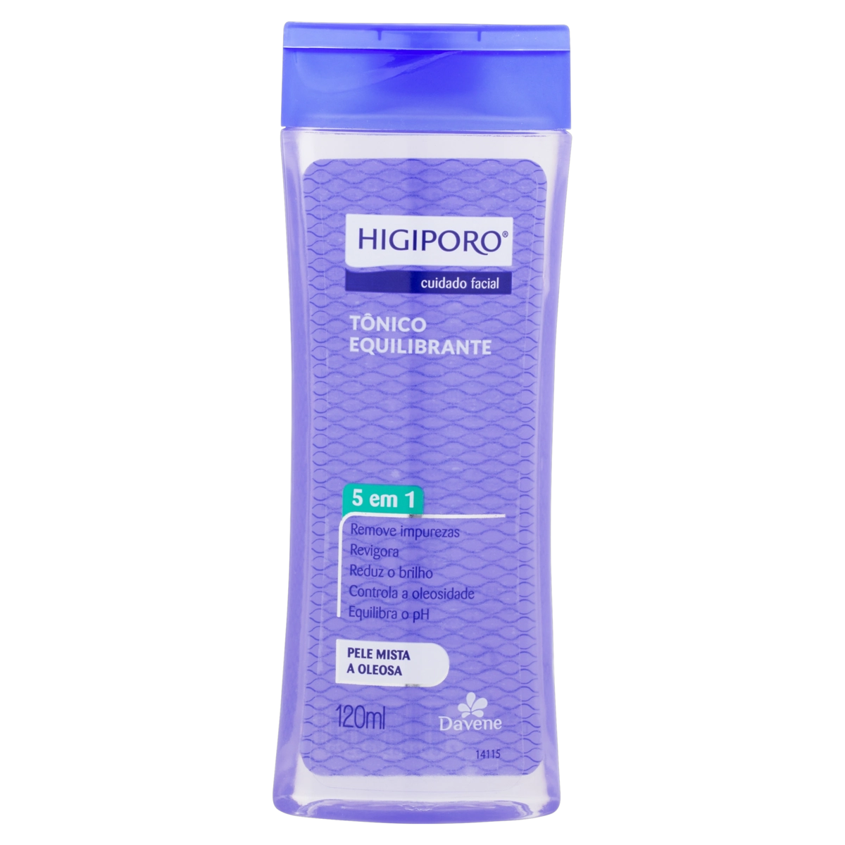 Tônico Facial Equilibrante Pele Mista à Oleosa Davene Higiporo Frasco 120ml