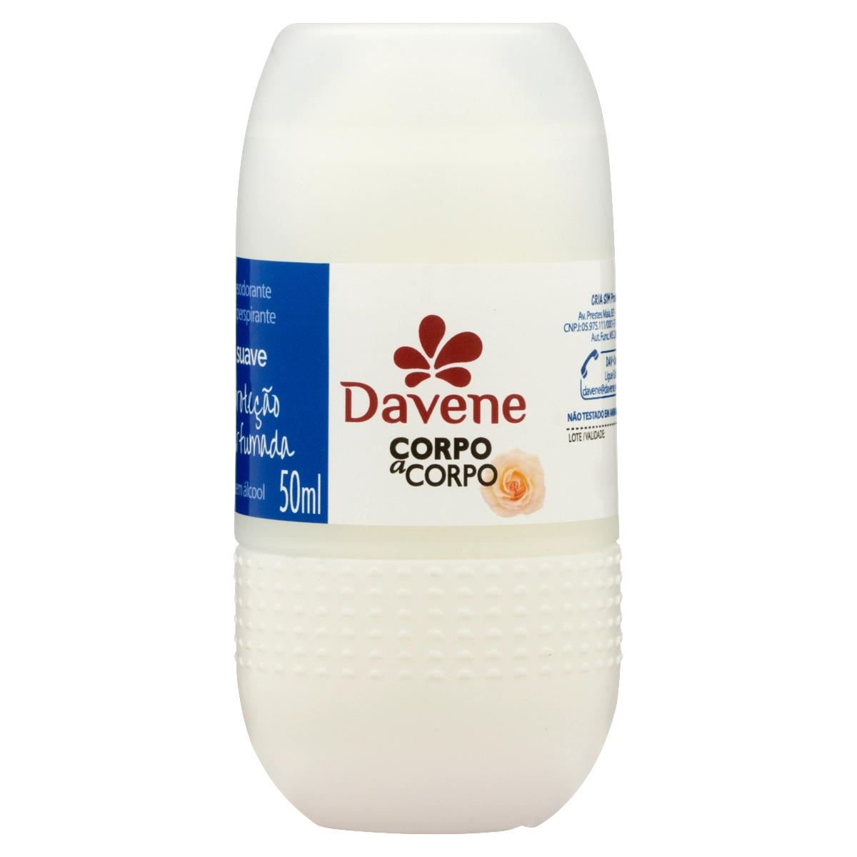 Desodorante Roll On Antiperspirante Suave Davene Corpo A Corpo 50ml