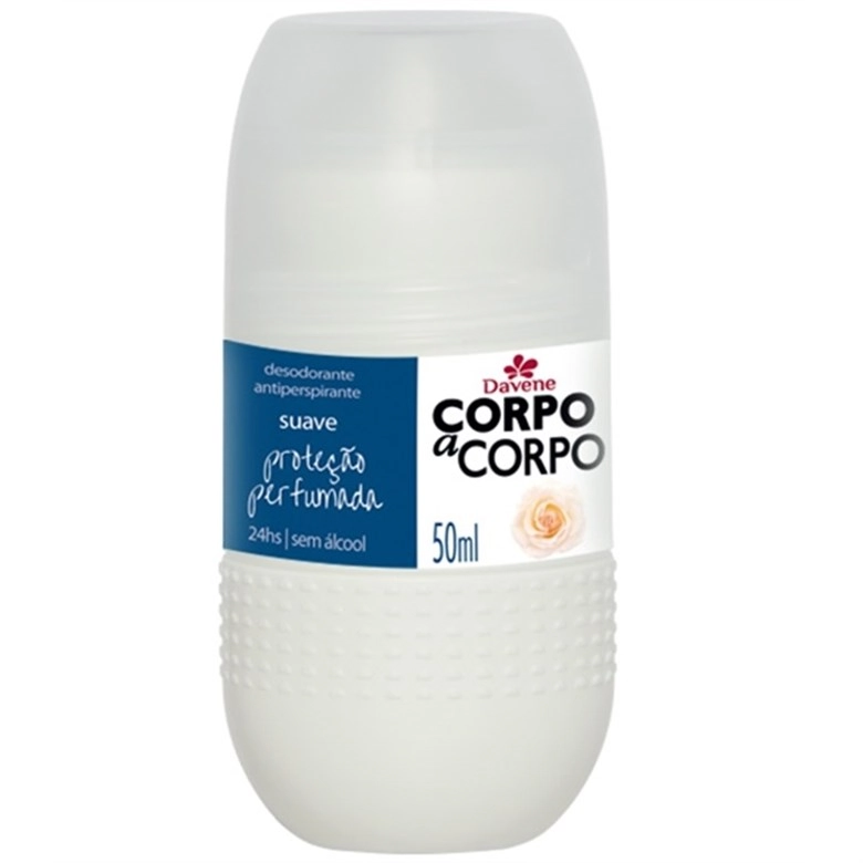 Desodorante Roll On Antiperspirante Suave Davene Corpo A Corpo 50ml