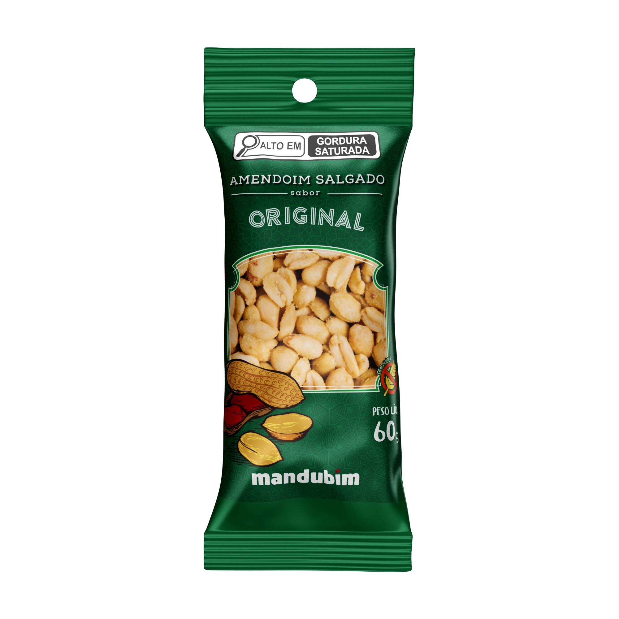 Amendoim Mandubim 60g Tradicional