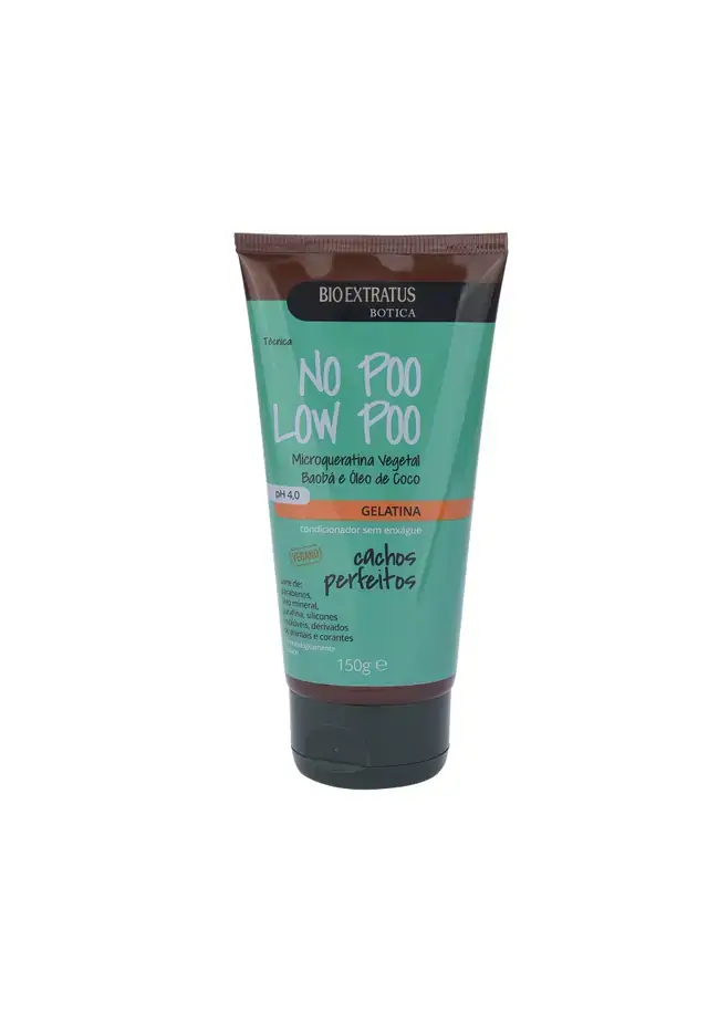 Gelatina Bio Extratus Botica No Poo Low Poo Cachos Perfeitos 150g