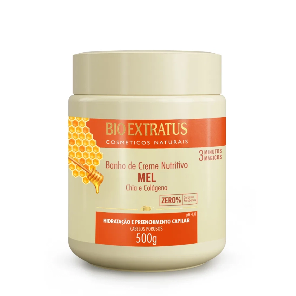 Creme/mascara Tratamento Bioextratus Banho De Creme Mel 500g