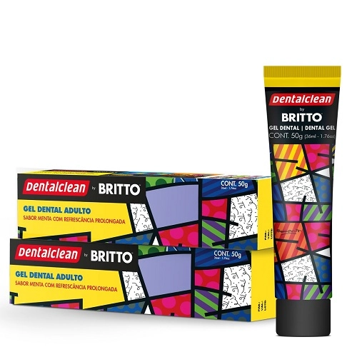 Gel Dental Menta Dentalclean Romero Britto Caixa 50g