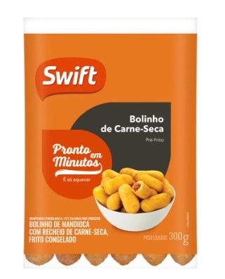 Bolinho Carne Seca Mandioca Swift 300g