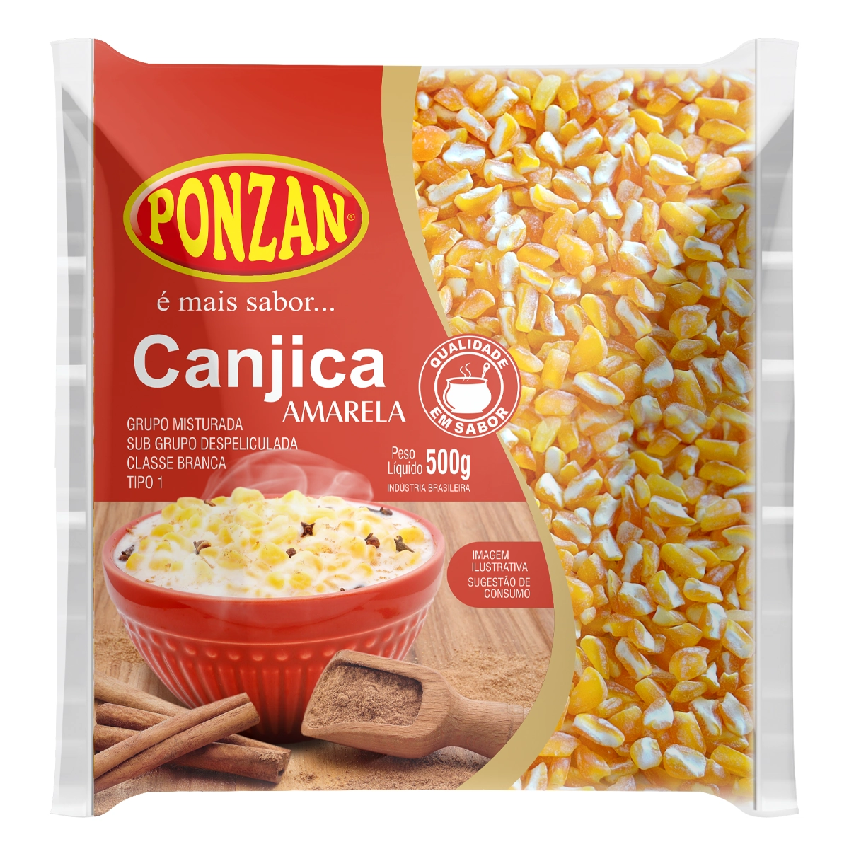 Canjica Ponzan Amarela 500g