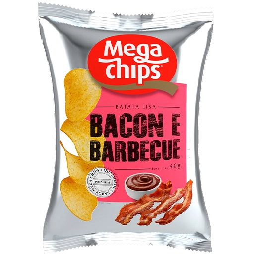Salg Batata Mega Chips 40g Lisa Bacon Barbecue